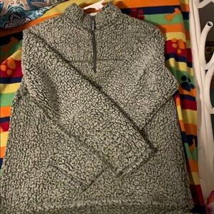 Green Wonder nation fuzzy jacket